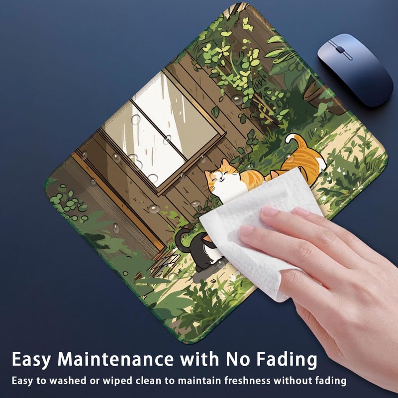 Flodirise Non-Slip Mouse Pad Gaming Mouse Pad Small Mousepad for Computer, Laptop, Gamer, Cat Pattern, 8x10 inch - Image 5